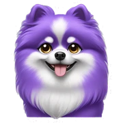 Violet Pomeranian dog sticker