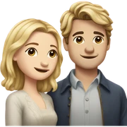 Victoria pedretti and blonde Henry caville in love sticker