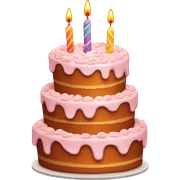 Happy birthday cake sticker