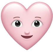 light pink heart emoji sticker