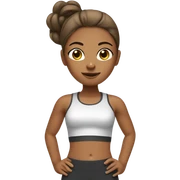 Tan girl in gym wear  sticker