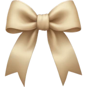 Beige bow sticker