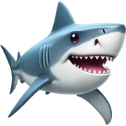 Shark with a top hat sticker