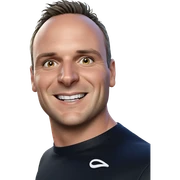smiling portrait of a man sticker
