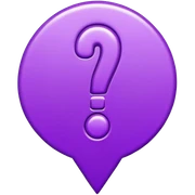 A 2D purple “!” exclamation mark symbol sticker