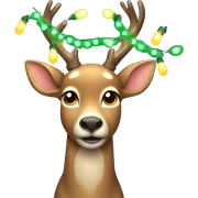 deer with christmas lights sticker