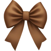 brown bow sticker