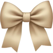 Beige bow sticker