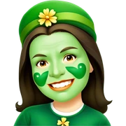 A person wearing green says feliz día de san patricio sticker