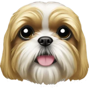 Christmas gold Shih Tzu  sticker