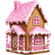 Pink gingerbread house  sticker