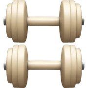 beige dumbbells sticker