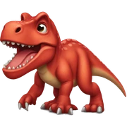 red dinosaur  sticker