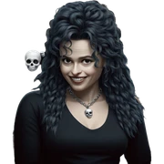 smiling girl with skull necklace sticker