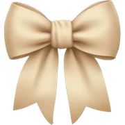 Beige bow sticker
