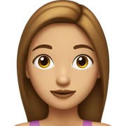 una chica, pelo largo, con ojos marrones y piel blanca sticker