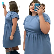 girl with phone in mirror sticker
