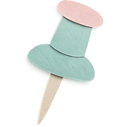 soft pastel miniature push pin icon for planners sticker