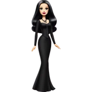 Principessa Barbie, teen Morticia Addams,cute,showing off, show full body, accessories  sticker