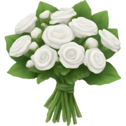 white bouquet  sticker