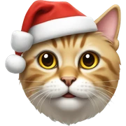 Cat with santa hat sticker