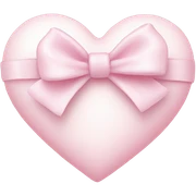 Pastel pink heart with white bow sticker