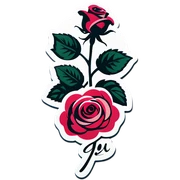 Rose love you sticker