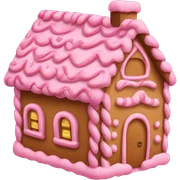 pink gingerbread house sticker