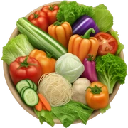Vegetable salad sticker