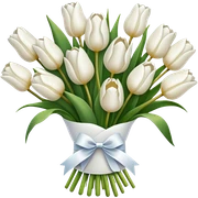 white tulip bouquet  sticker