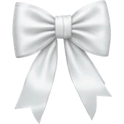 white satin bow sticker