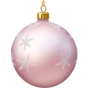 pale pink christmas bauble sticker