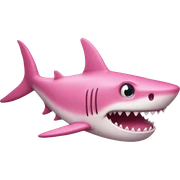 pink shark sticker