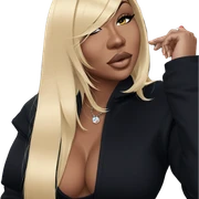 blonde beauty with closed eye sticker