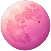 Pink moon sticker