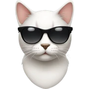 Cat with sunglasses sticker