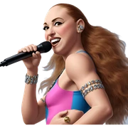 singing boy with jewelry sticker