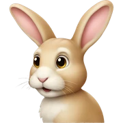 beige rabbit sticker