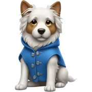 Blue dog sticker