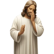 jesus praying sticker