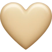 Beige heart sticker