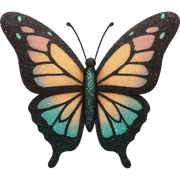Glitter butterfly sticker