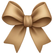 Light brown bow sticker