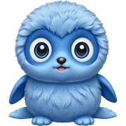 Blue seal plush toy sticker
