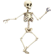 Skeleton dancing sticker