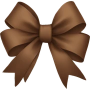 Brown bow sticker