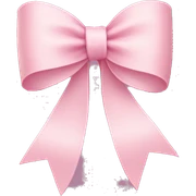 light pink ribbon bow sticker