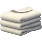 Soft fluffy towel on the table sticker