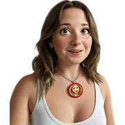 realistic girl with necklace sticker