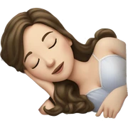 sleeping beauty brunette white girl with a silk pillow sticker